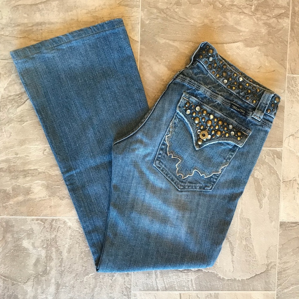 Miss Me Studded Embellished Waist Pocket Jean 29